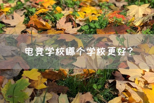 长沙电竞学校电竞行业:电竞学校哪个学校更好？