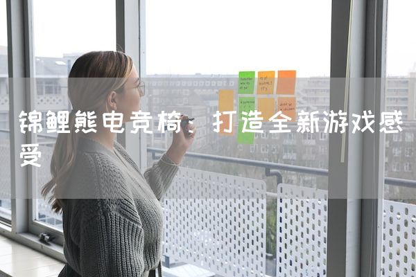 长沙电竞学校电竞市场:锦鲤熊电竞椅：打造全新游戏感受