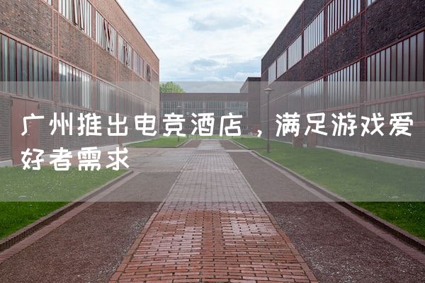 长沙电竞学校电竞市场:广州推出电竞酒店，满足游戏爱好者需求