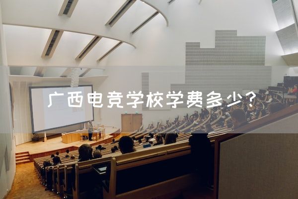长沙电竞学校参考资料:广西电竞学校学费多少？