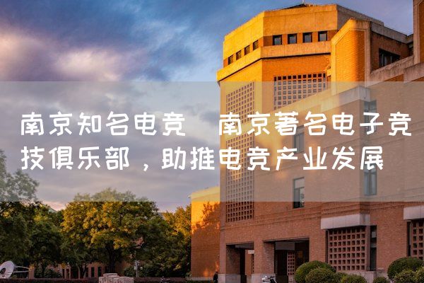 长沙电竞学校电竞市场:南京知名电竞(南京著名电子竞技俱乐部，助推电竞产业发展)