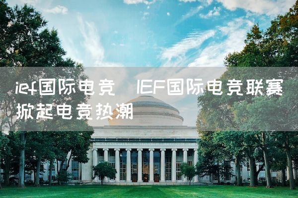 长沙电竞学校电竞市场:ief国际电竞(IEF国际电竞联赛掀起电竞热潮)