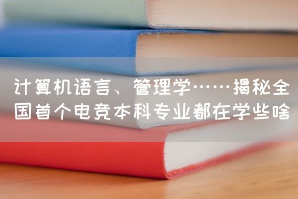 长沙电竞学校电竞行业:计算机语言、管理学……揭秘全国首个电竞本科专业都在学些啥