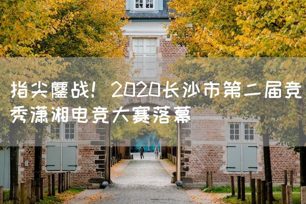 长沙电竞学校电竞行业:指尖鏖战！2020长沙市第二届竞秀潇湘电竞大赛落幕